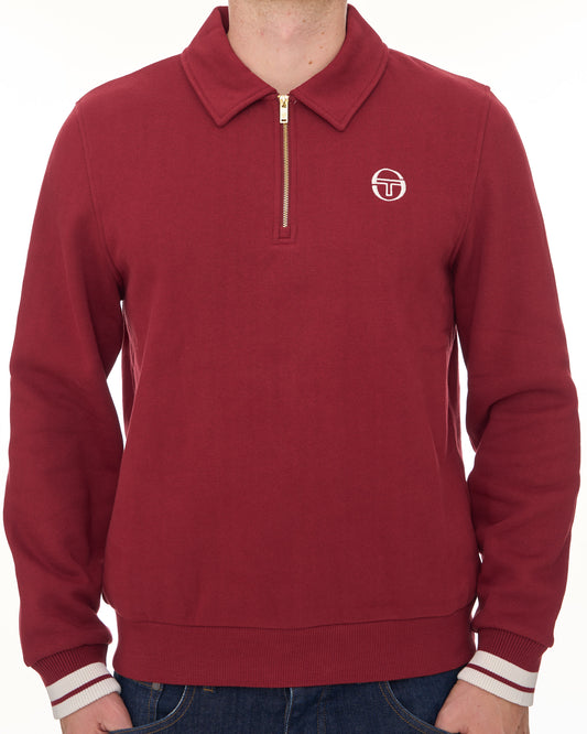 Sergio Tacchini Sergio Tacchini Court Zip Polo Sweat Merlot