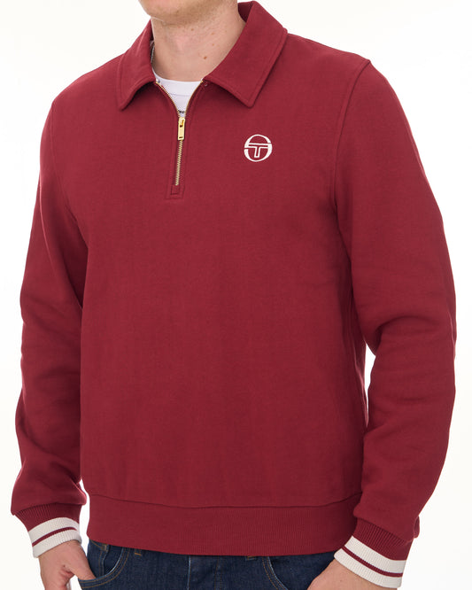 Sergio Tacchini Sergio Tacchini Court Zip Polo Sweat Merlot