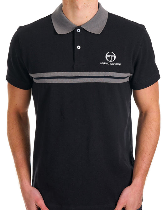 Sergio Tacchini Sergio Tacchini Dallas Poloshirt Schwarz/Anthrazit