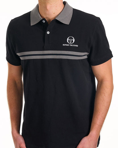 Sergio Tacchini Dallas Poloshirt Schwarz/Anthrazit