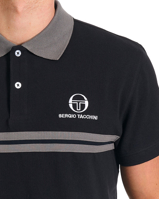 Sergio Tacchini Sergio Tacchini Dallas Poloshirt Schwarz/Anthrazit