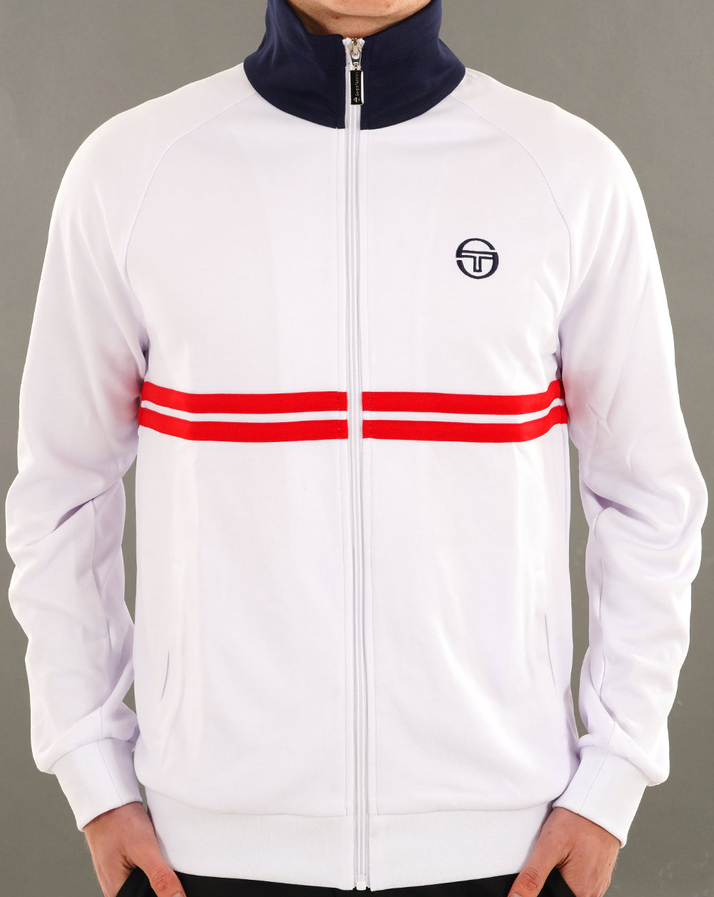 Sergio Tacchini Dallas Trainingsjacke Weiß/Rot/Marineblau