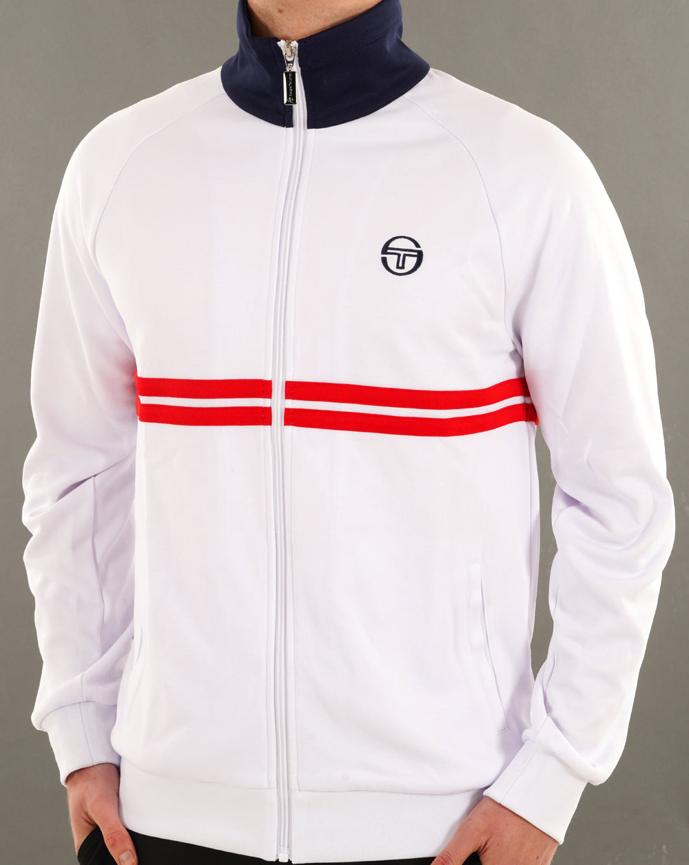 Sergio Tacchini Dallas Trainingsjacke Weiß/Rot/Marineblau
