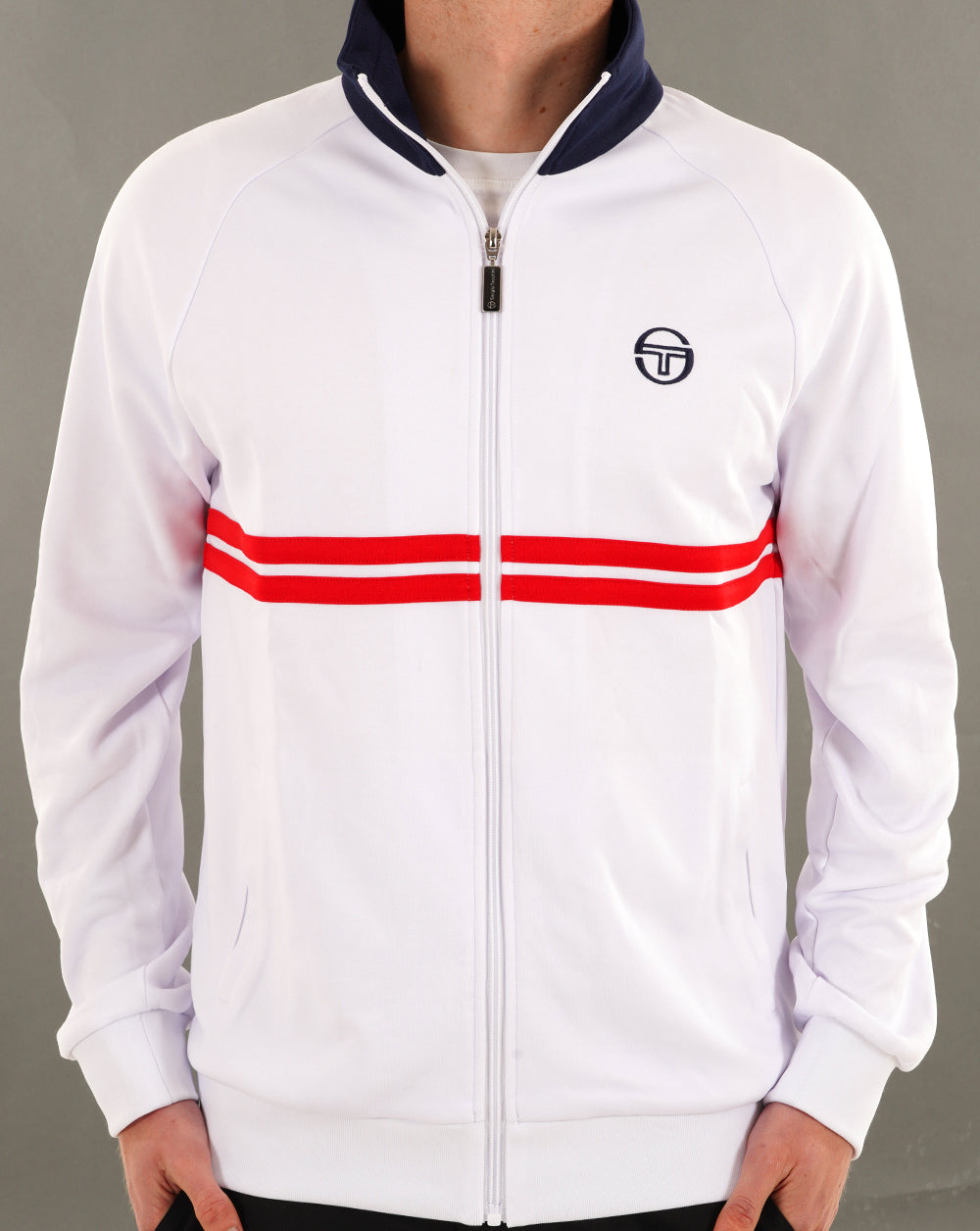 Sergio Tacchini Dallas Trainingsjacke Weiß/Rot/Marineblau