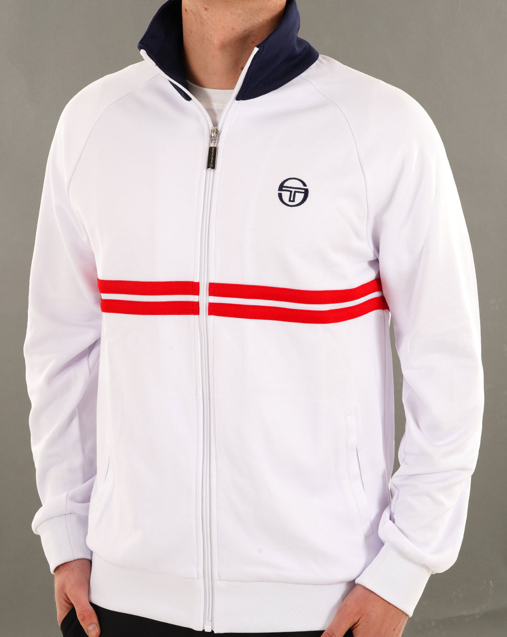 Sergio Tacchini Dallas Trainingsjacke Weiß/Rot/Marineblau