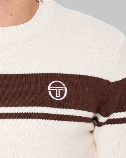 Sergio Tacchini Masters Crew Knit Gardenia