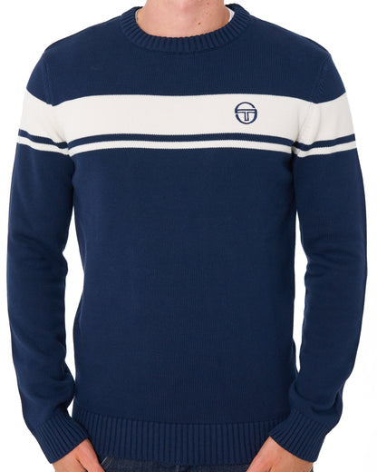 Sergio Tacchini Masters Crew Strickpullover Marineblau 
