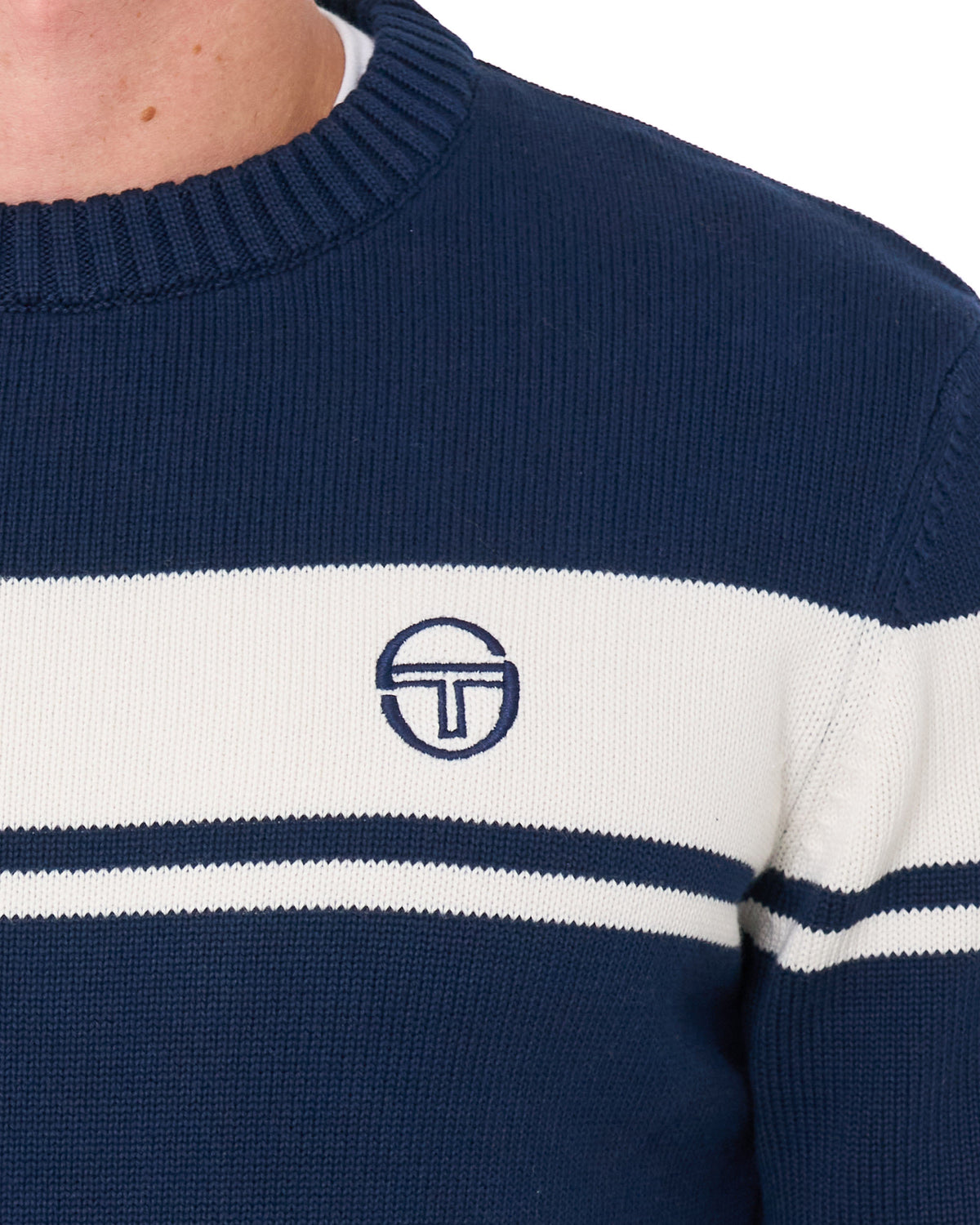 Sergio Tacchini Masters Crew Strickpullover Marineblau 