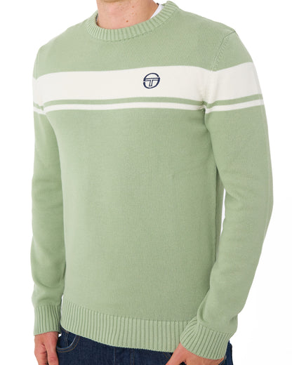 Sergio Tacchini Masters Crew Knit Sage Green