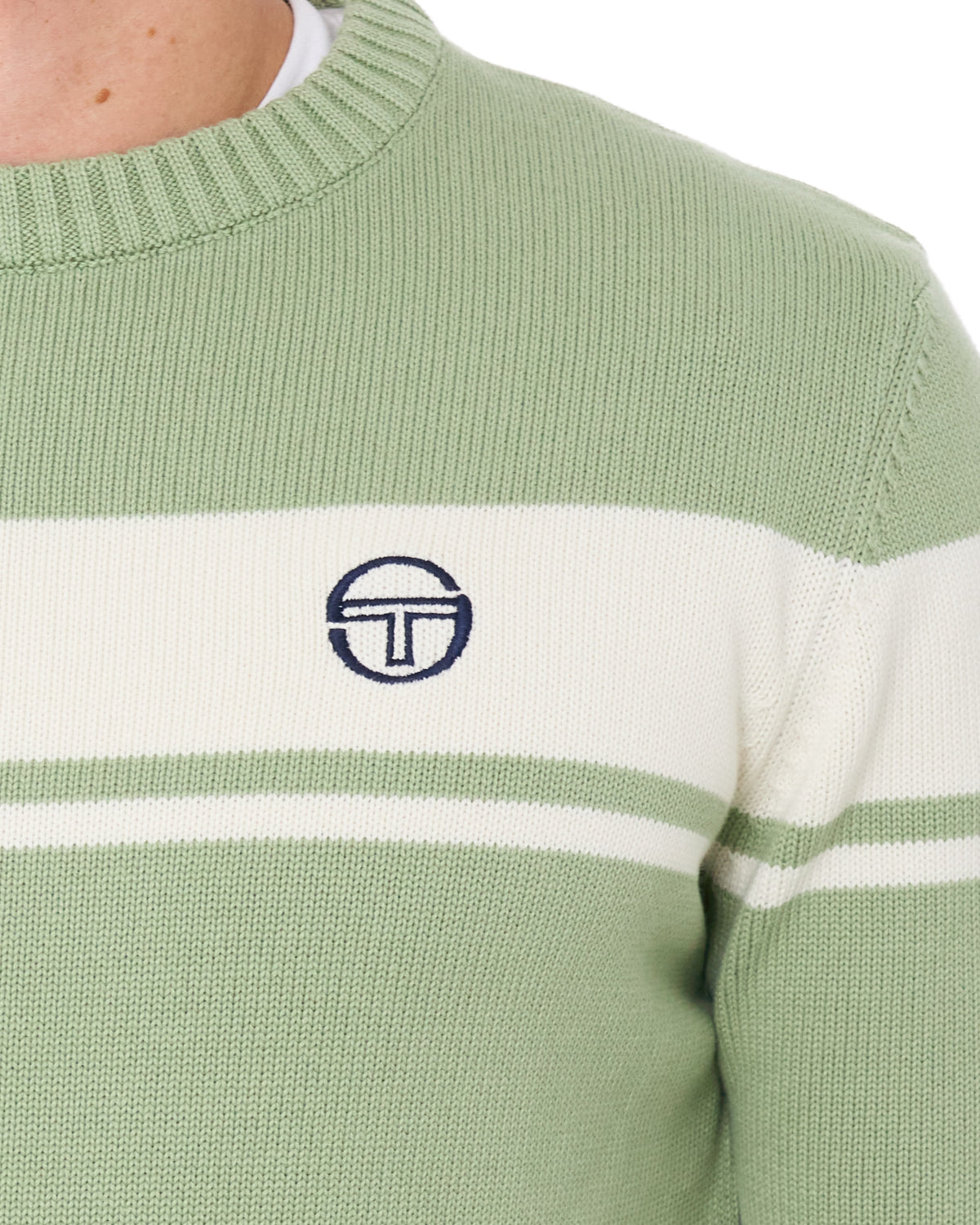 Sergio Tacchini Masters Crew Knit Sage Green