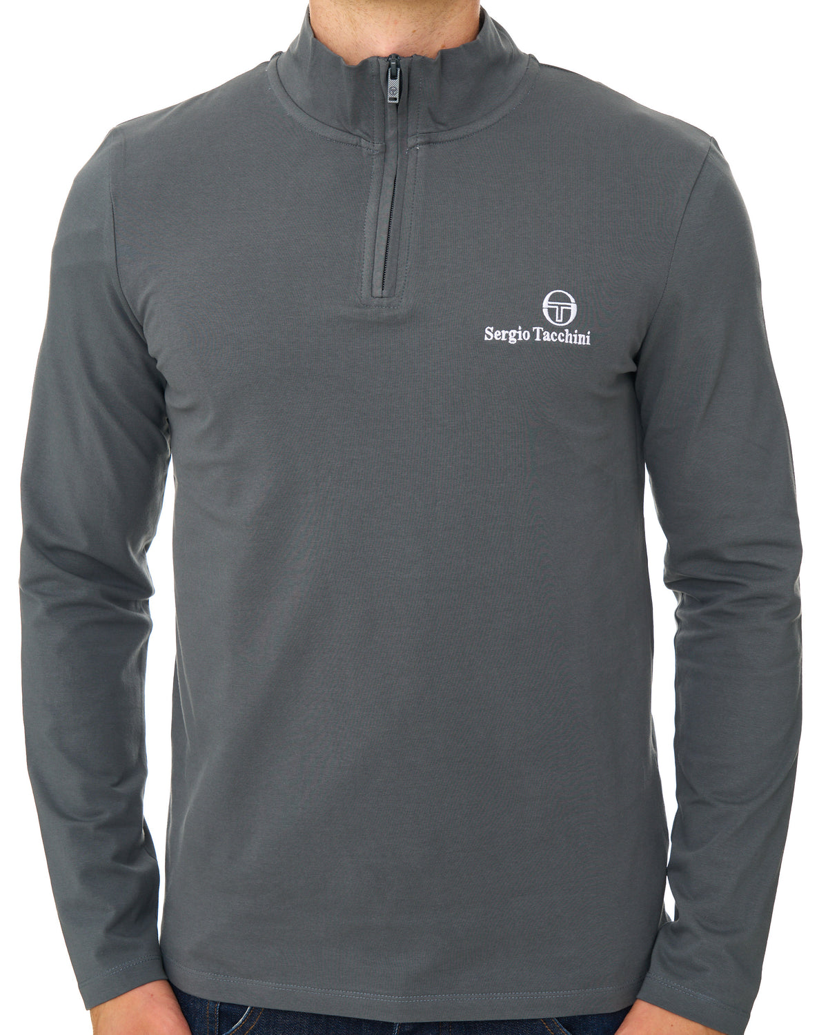Sergio Tacchini 1/4 Zip Top Dark Grey
