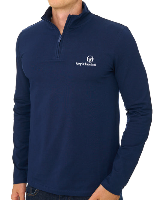 Sergio Tacchini Sergio Tacchini 1/4-Reißverschluss-Top in Marineblau