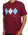 Sergio Tacchini Diamond T-Shirt, Bordeauxrot/Himmelblau