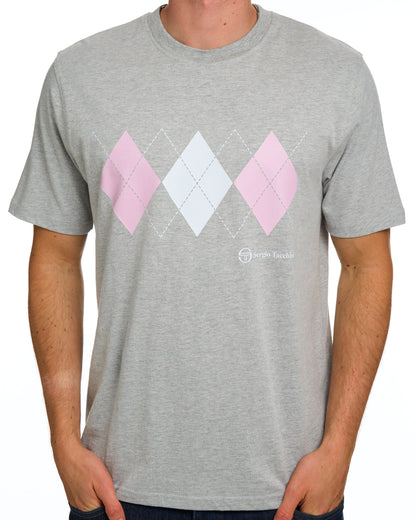 Sergio Tacchini Diamond T-Shirt Grau meliert / Rosa