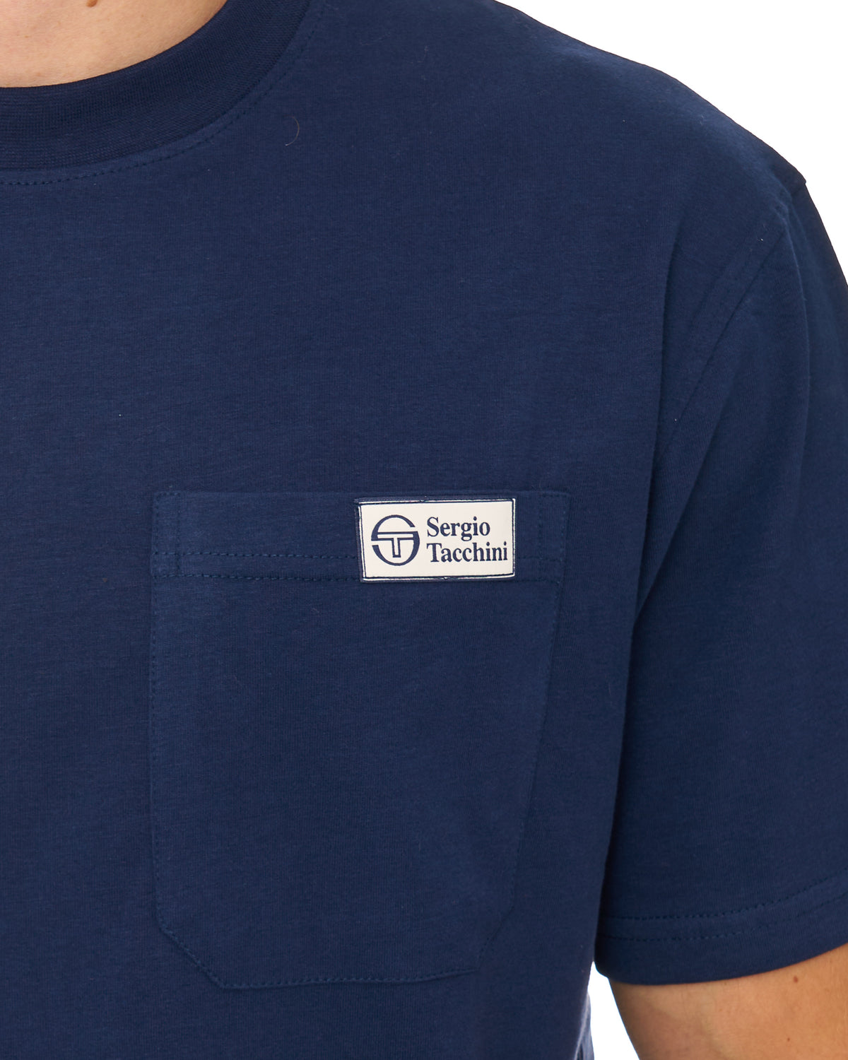 Sergio Tacchini Gallo Pocket T Shirt Navy Blue