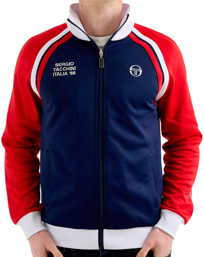 Sergio Tacchini Ghibli Davis Trainingsoberteil Marineblau/Tiefrot