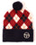 Sergio Tacchini Hamilton Bobble Beanie Navy Blue/Rhubarb