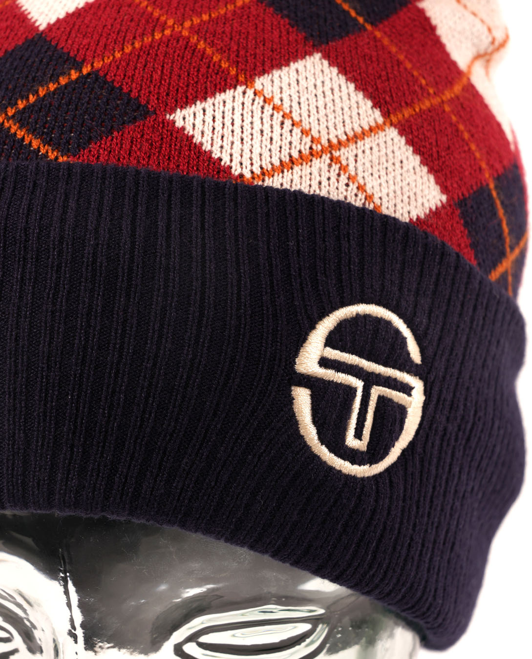 Sergio Tacchini Hamilton Bobble Beanie Navy Blue/Rhubarb