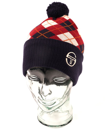 Sergio Tacchini Hamilton Bobble Beanie Navy Blue/Rhubarb