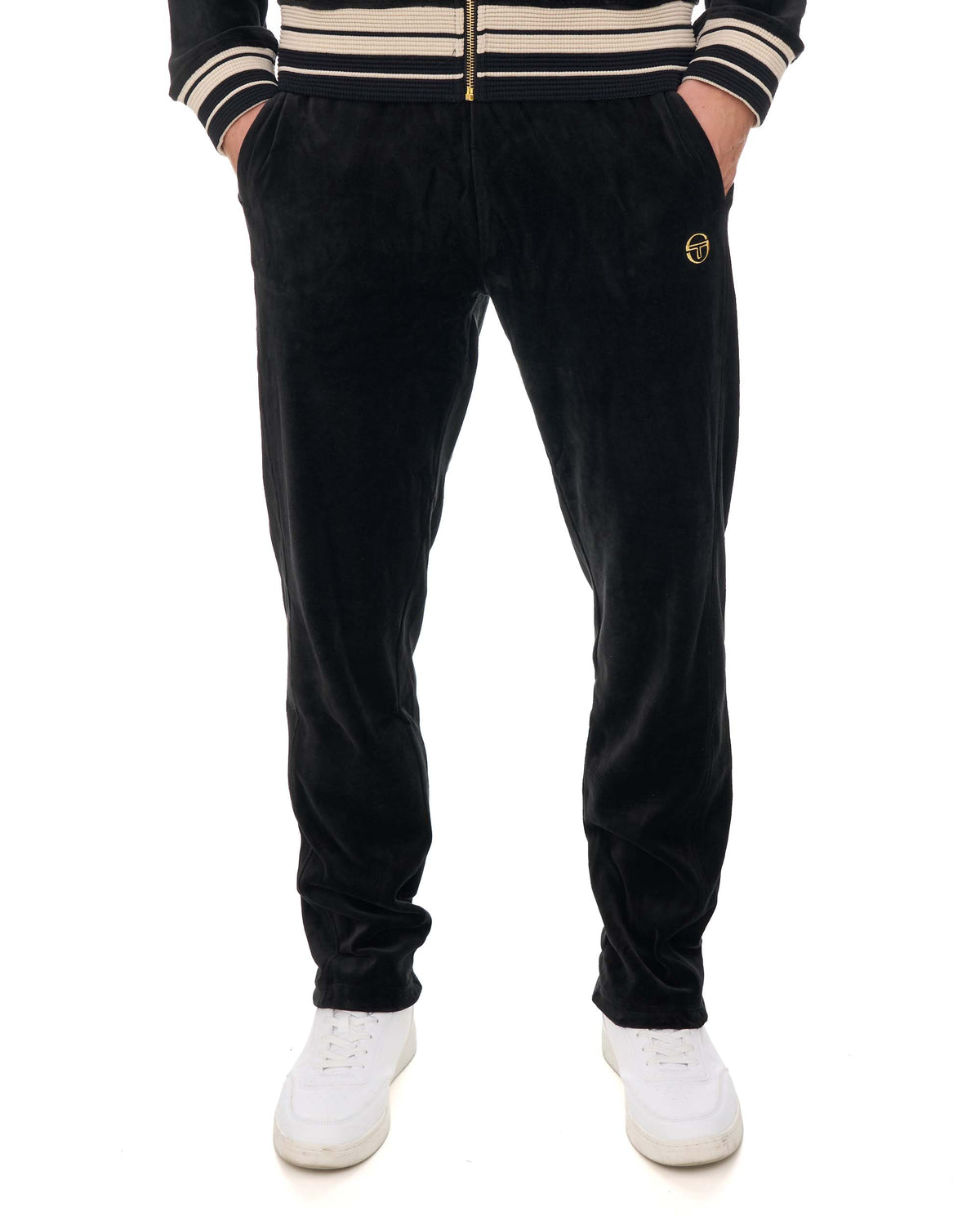 Sergio Tacchini Lazzari Velour Track Pant Black