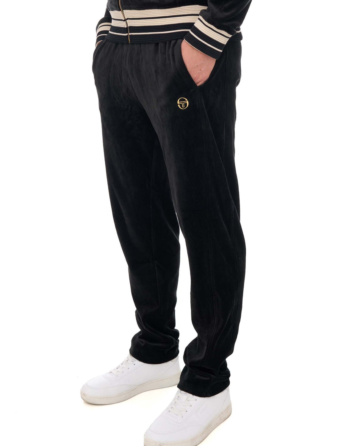Sergio Tacchini Lazzari Velour Track Pant Black