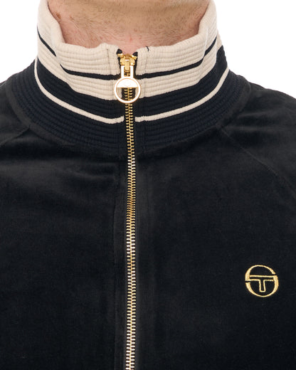 Sergio Tacchini Lazzari Velour Track Top Black