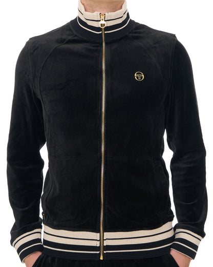 Sergio Tacchini Lazzari Velour Track Top Black