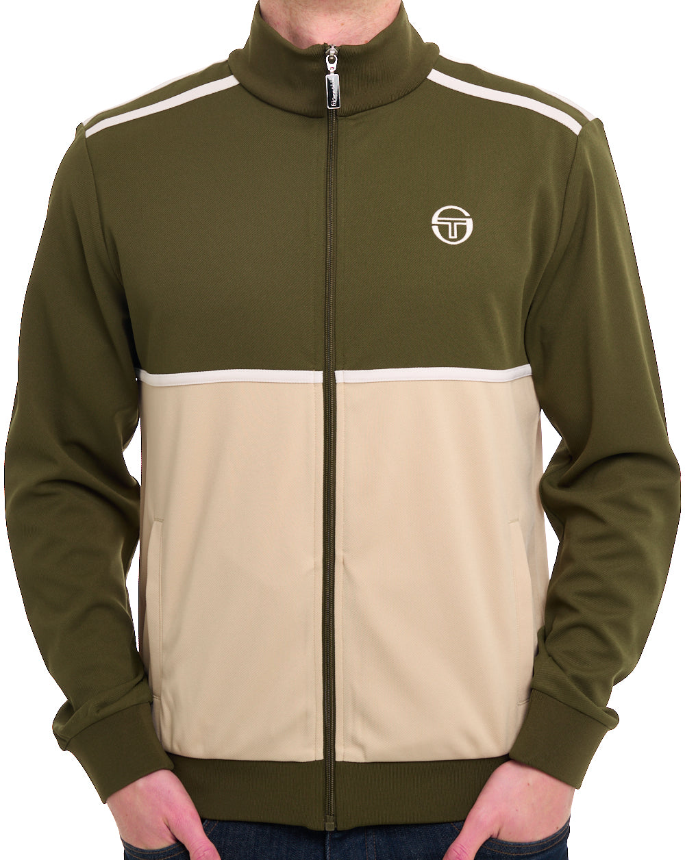 Sergio Tacchini Locchi Track Top Dunkeloliv / Sand