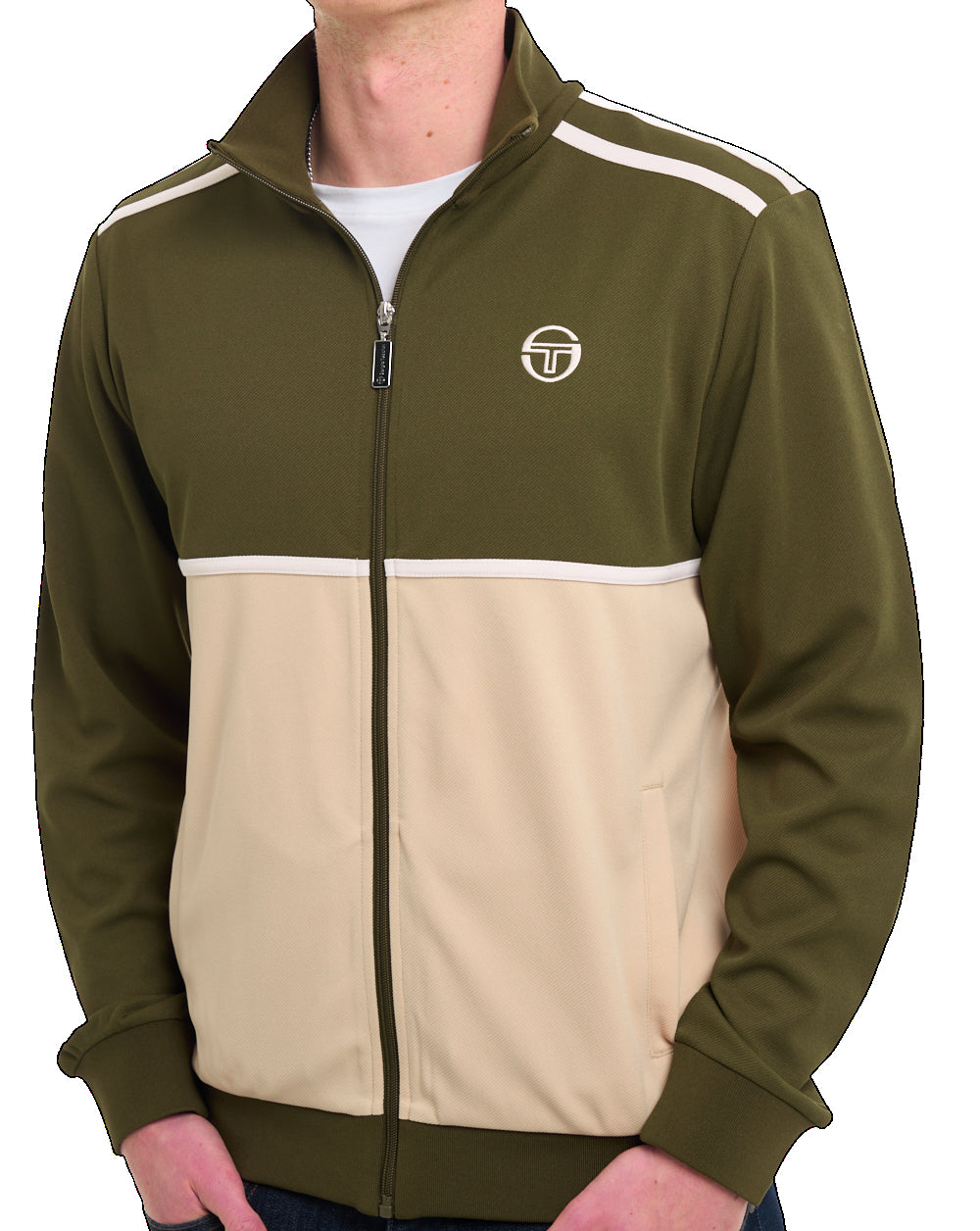 Sergio Tacchini Locchi Track Top Dunkeloliv / Sand