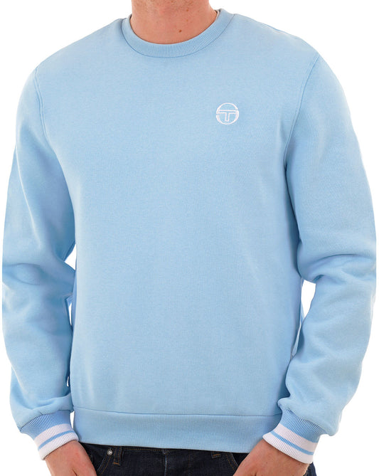 Sergio Tacchini Court Crew Sweat Clear Sky/weiß