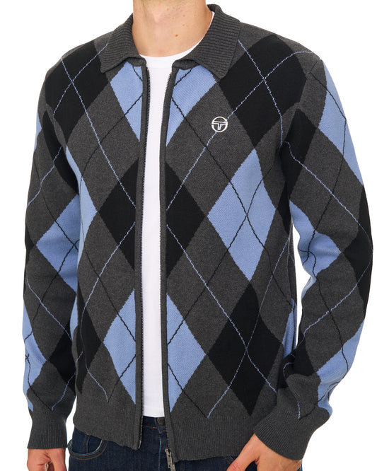 Sergio Tacchini Sergio Tacchini Marco Knitted Cardigan Charcoal Grey
