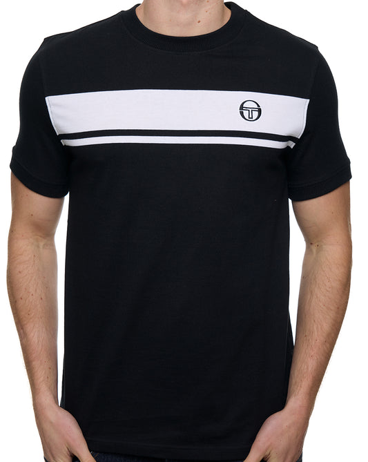 Sergio Tacchini Masters T-Shirt Schwarz/Weiß