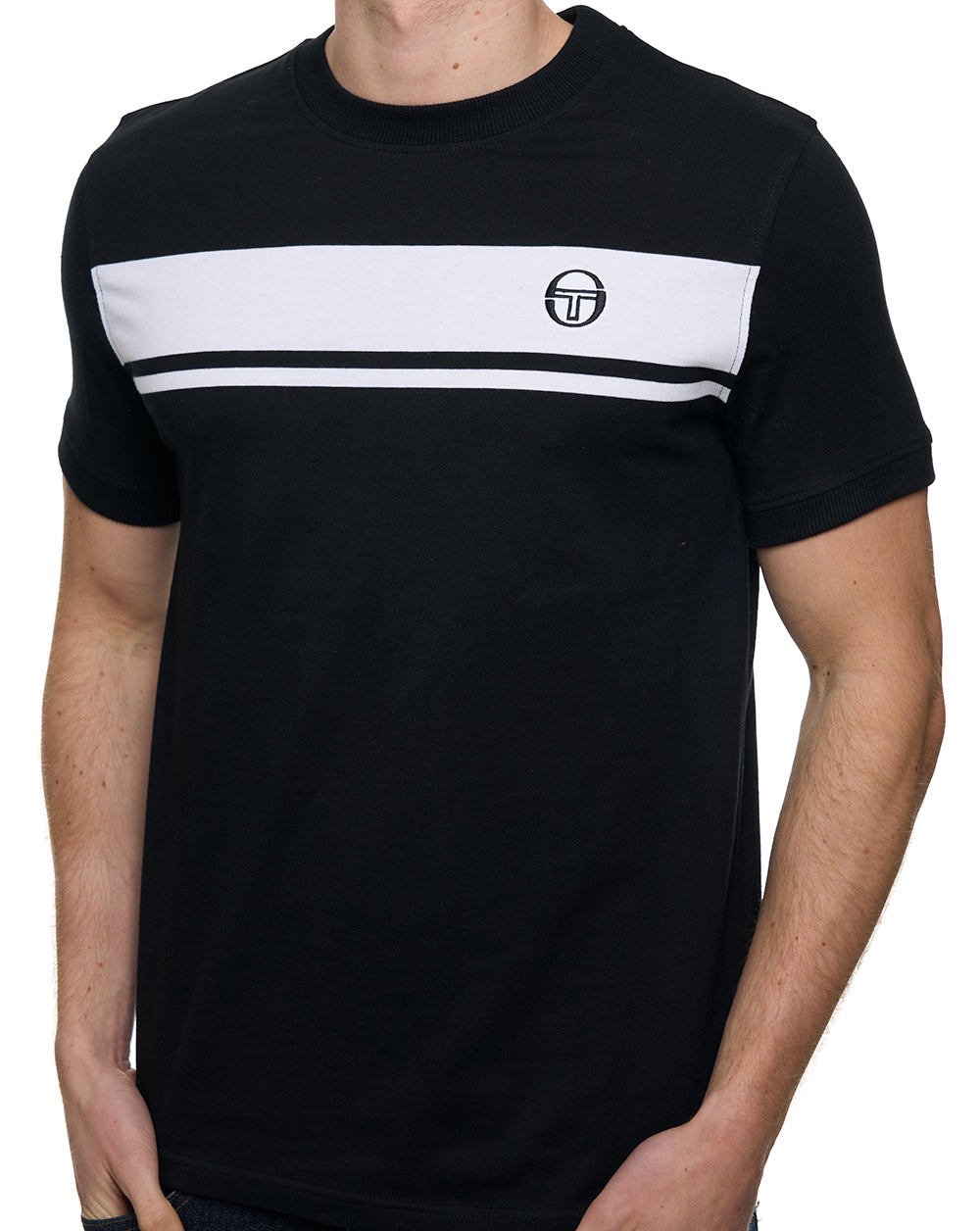 Sergio Tacchini Masters T-Shirt Schwarz/Weiß