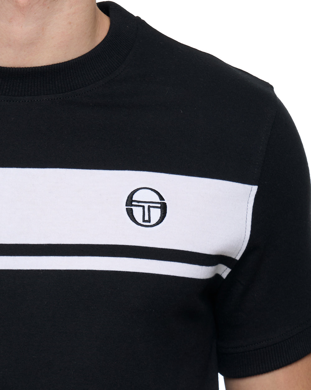 Sergio Tacchini Masters T-Shirt Schwarz/Weiß