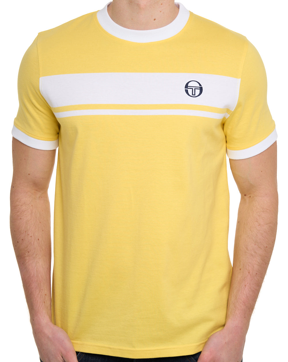 Sergio Tacchini Masters T Shirt Yellow/White