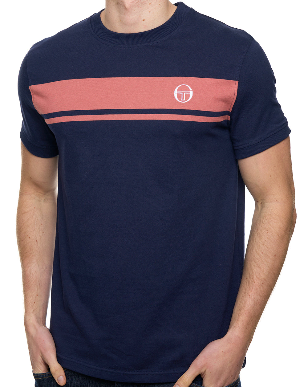 Sergio Tacchini Masters T-Shirt Marineblau/Hellbraun