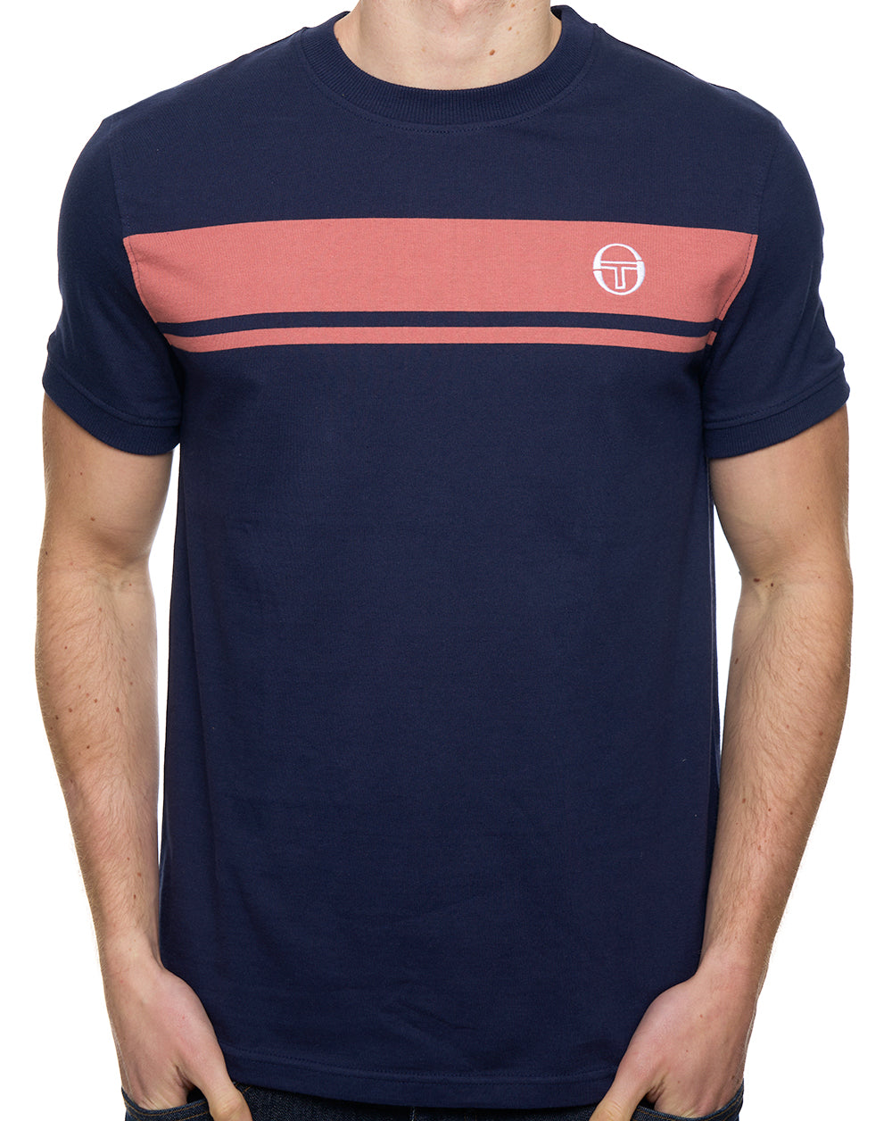 Sergio Tacchini Masters T-Shirt Marineblau/Hellbraun