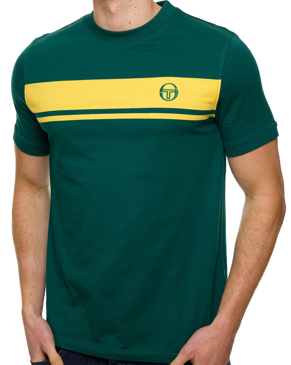 Sergio Tacchini Masters T-Shirt Dunkelgrün/Gelb