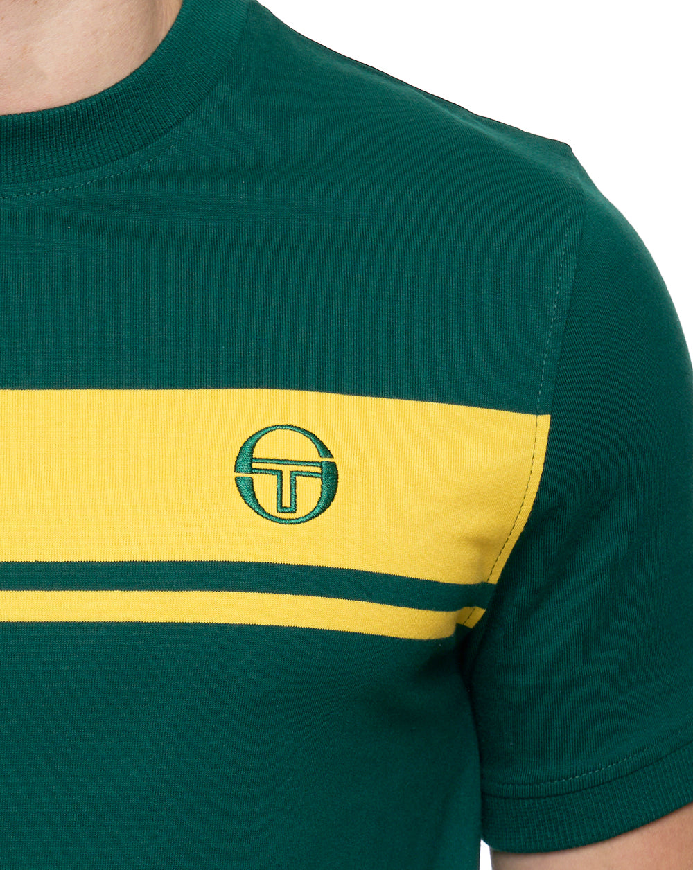 Sergio Tacchini Masters T-Shirt Dunkelgrün/Gelb