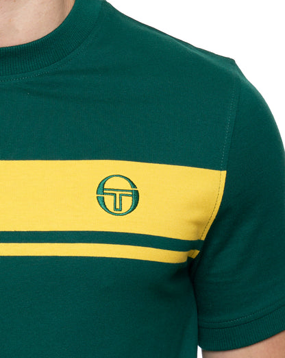 Sergio Tacchini Masters T-Shirt Dunkelgrün/Gelb
