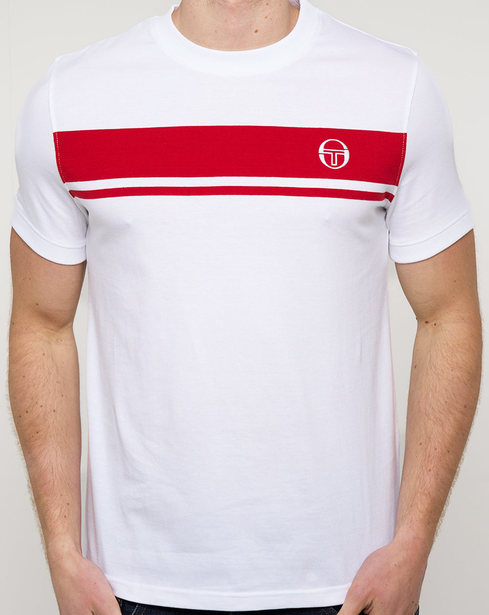 Sergio Tacchini Masters T-Shirt Weiß/Dunkelrot
