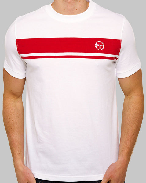 Sergio Tacchini Masters T-Shirt Weiß/Dunkelrot
