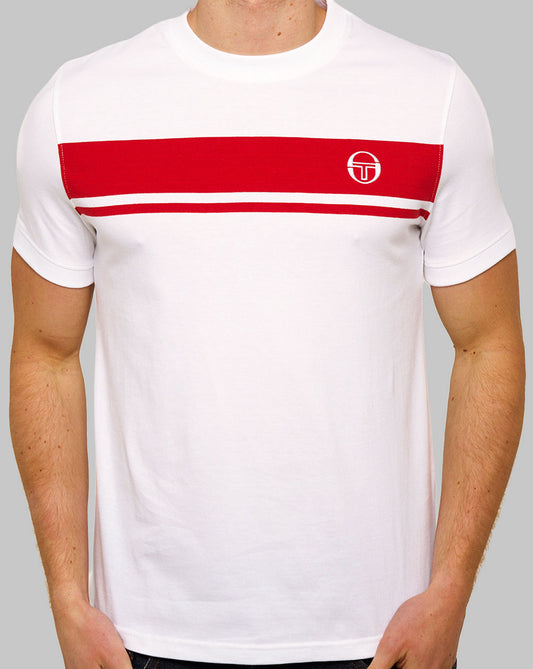 Sergio Tacchini Sergio Tacchini Masters T-Shirt Weiß/Dunkelrot