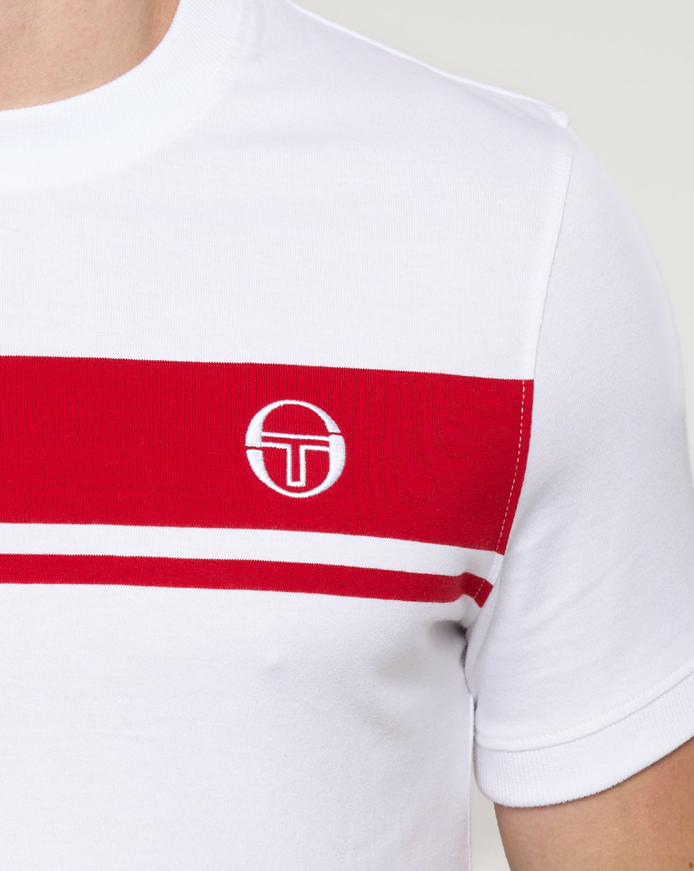 Sergio Tacchini Masters T-Shirt Weiß/Dunkelrot