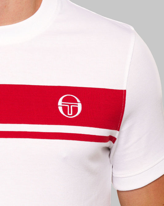 Sergio Tacchini Sergio Tacchini Masters T-Shirt Weiß/Dunkelrot