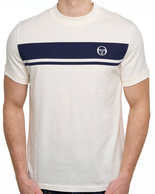 Sergio Tacchini Sergio Tacchini Masters T-Shirt Gardenia/Marineblau