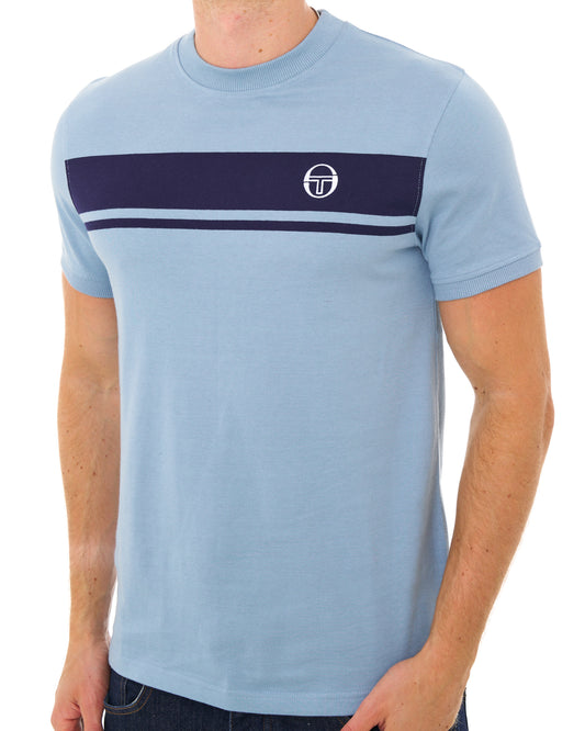 Sergio Tacchini Sergio Tacchini Masters T Shirt Dusky Blue/Navy