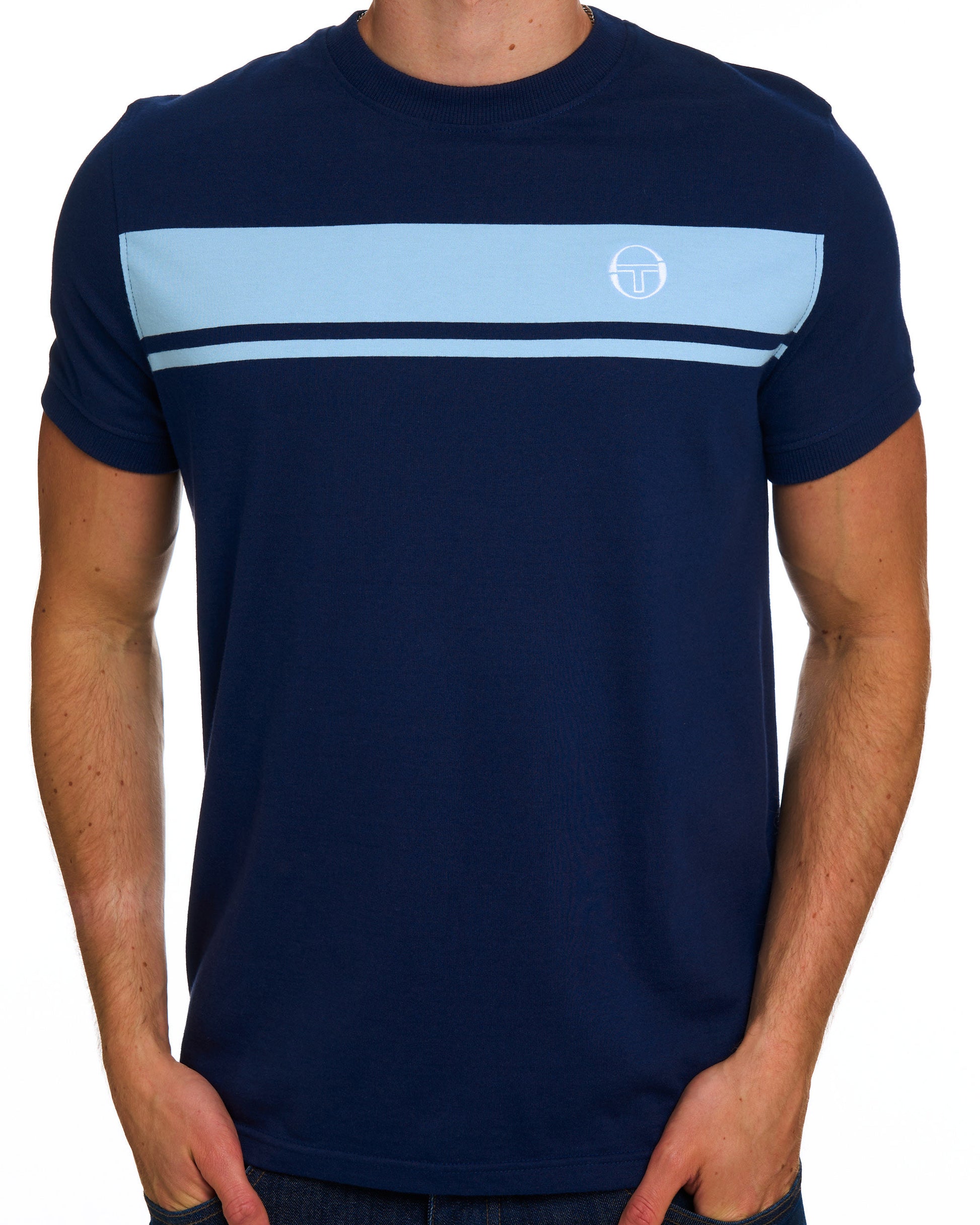 Sergio Tacchini Masters T-Shirt Marineblau/Hellblau