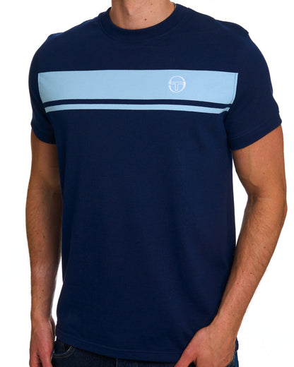Sergio Tacchini Masters T-Shirt Marineblau/Hellblau