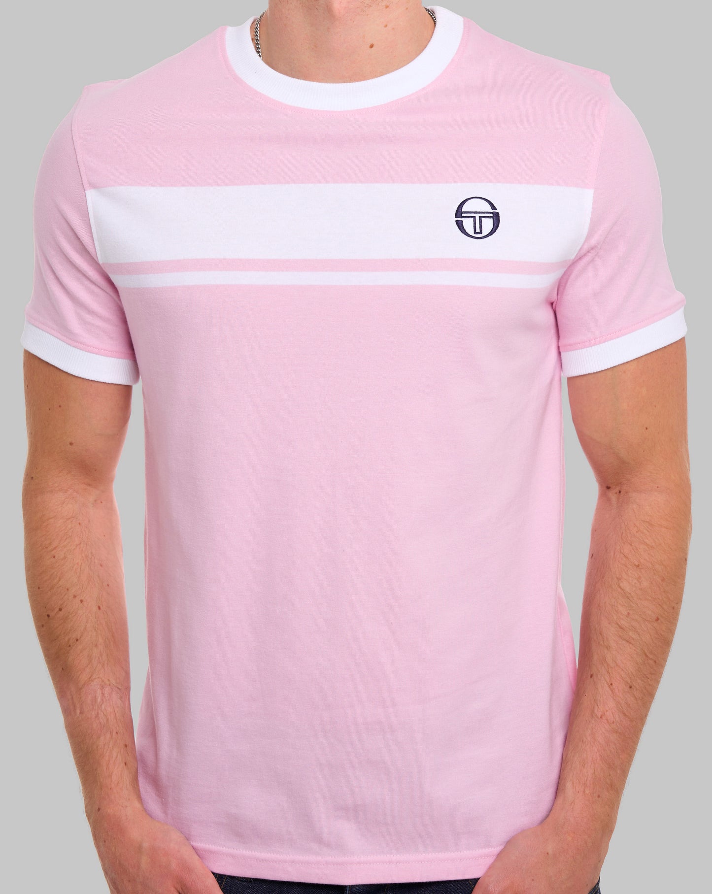 Sergio Tacchini Masters T-Shirt Rosa/Weiß